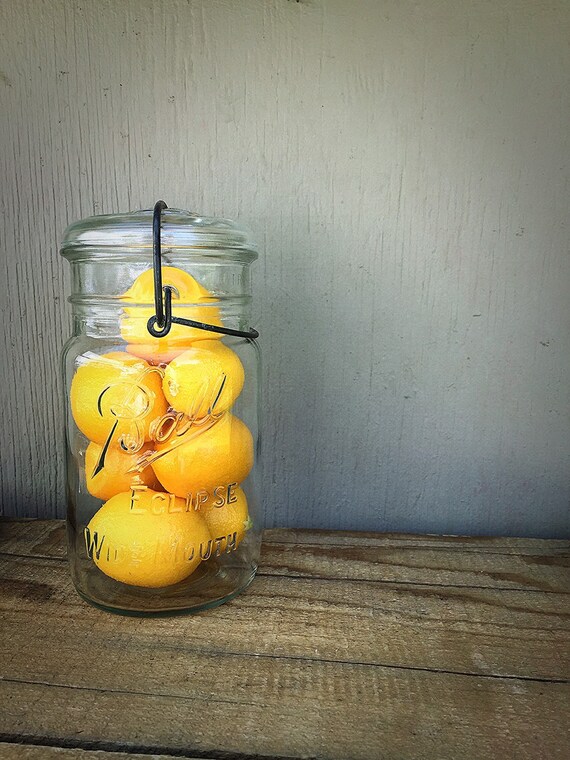 ONE Mason Jar Ball Eclipse Wide Mouth Canning Jar Vintage Quart