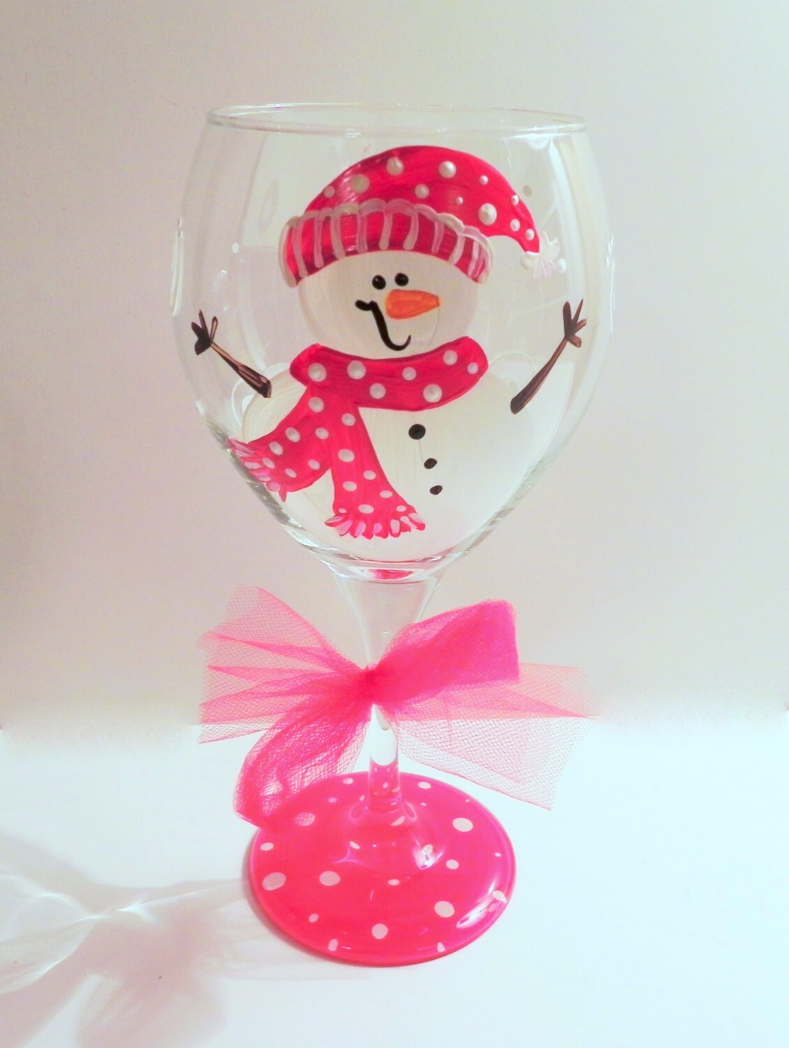 Christmas Wine Glass