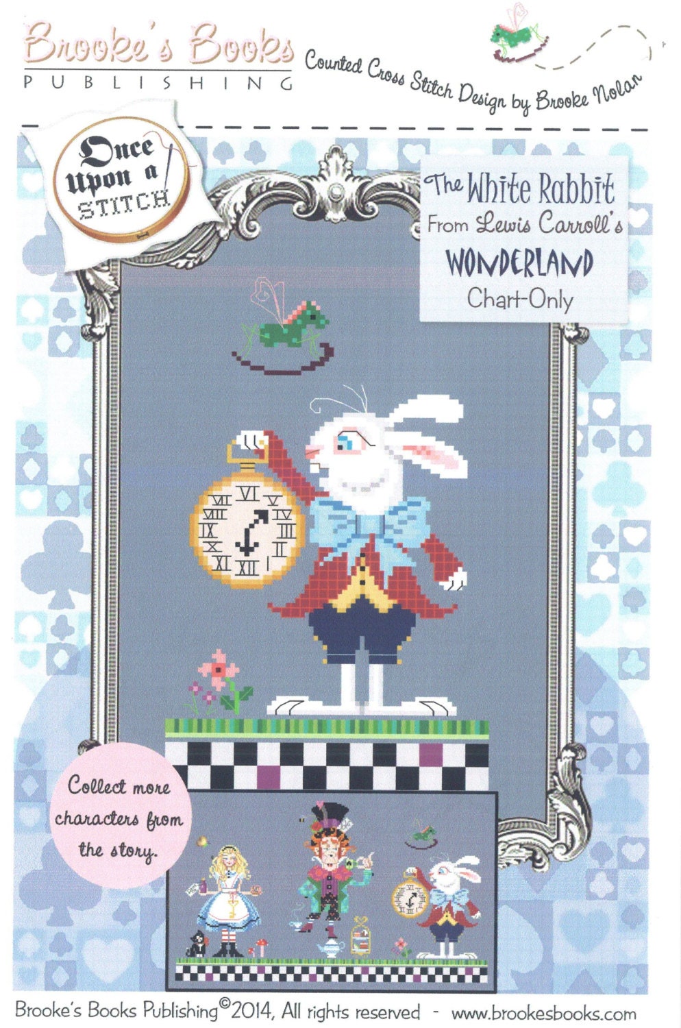 Alice in Wonderland Rabbit cross stitch pattern by