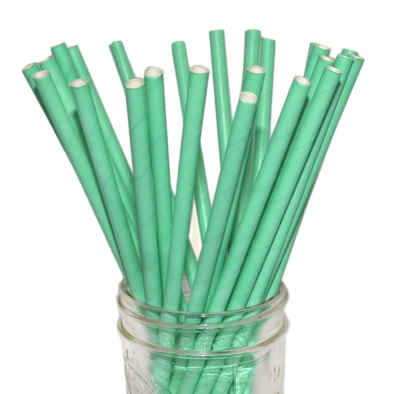Paper Straw, Solid Teal, Aqua, Mint Paper Straws Il_570xn
