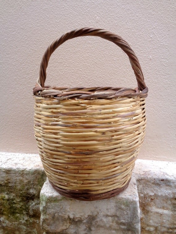 Olive harvesting basket Greek basket handwoven Roma reed by aeolia