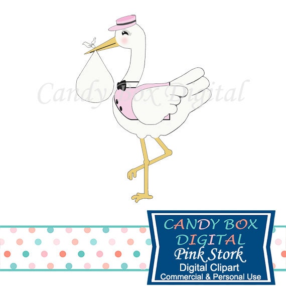 clipart stork with baby girl - photo #29