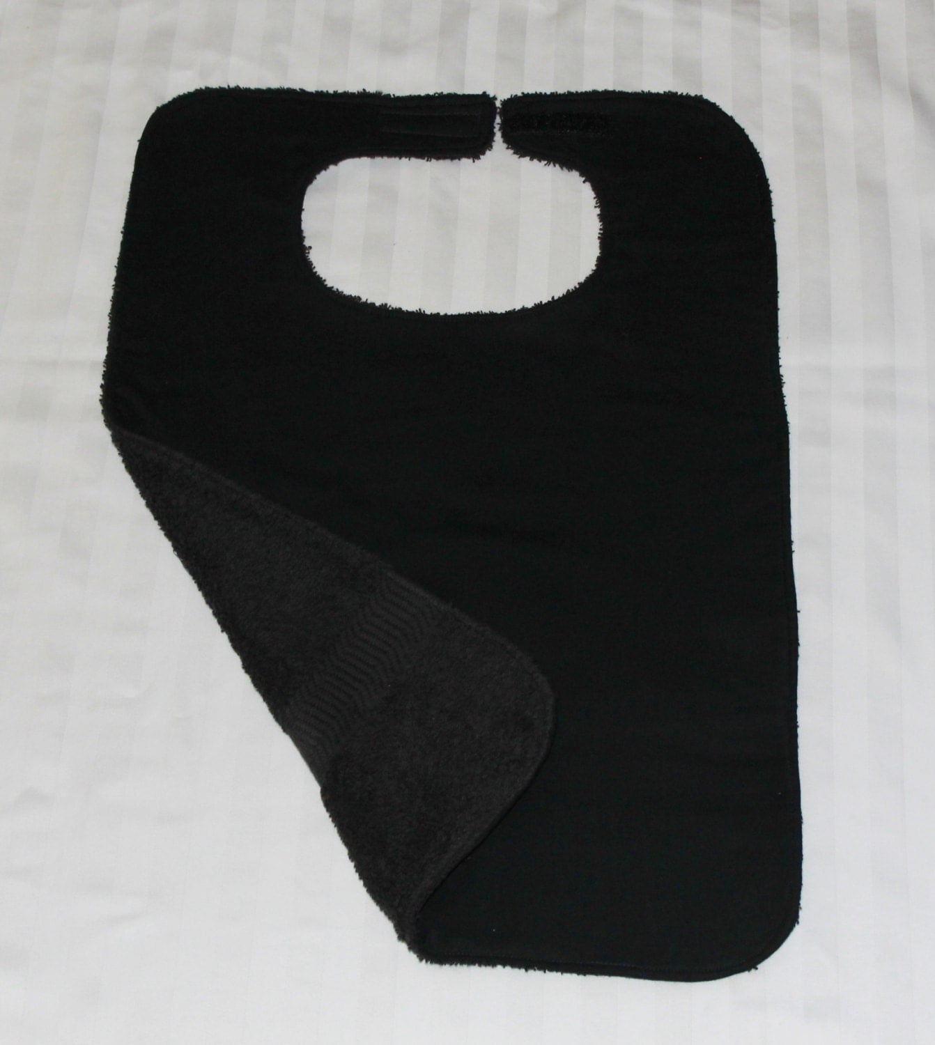 Black Adult Bib Clothes Protector Solid Color Adult Bib