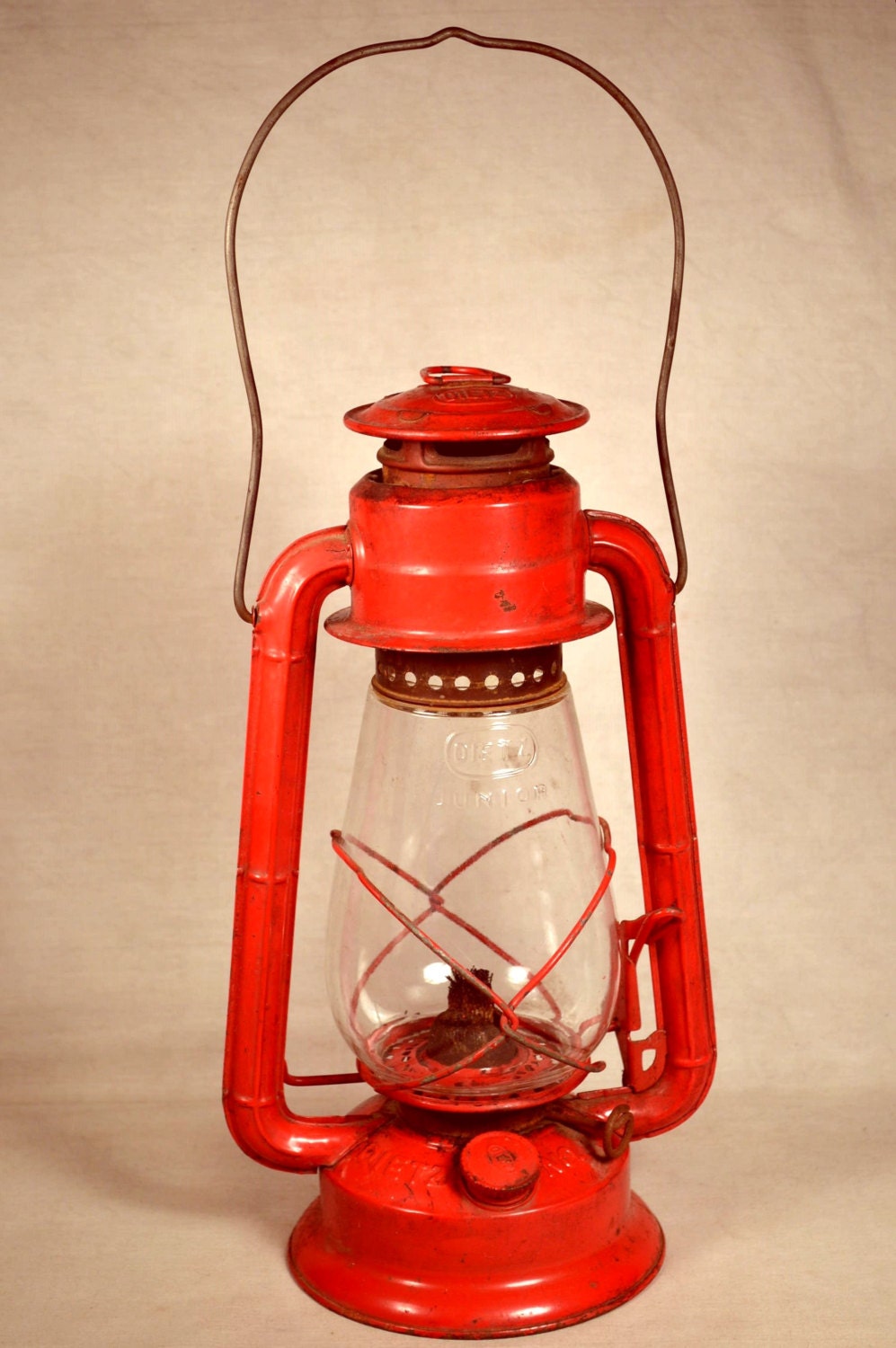 Red Dietz Lantern No 20 Junior Camping Oil Lamp 1950s
