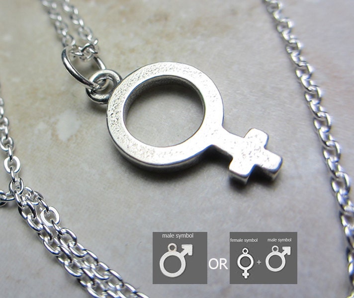 925 Sterling Silver Male Symbol Necklace Venus Symbol Male