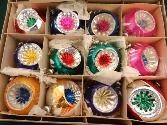 christmas ornaments one dozen vintage 1930 s era christmas ornaments one dozen vintage 1930 s era