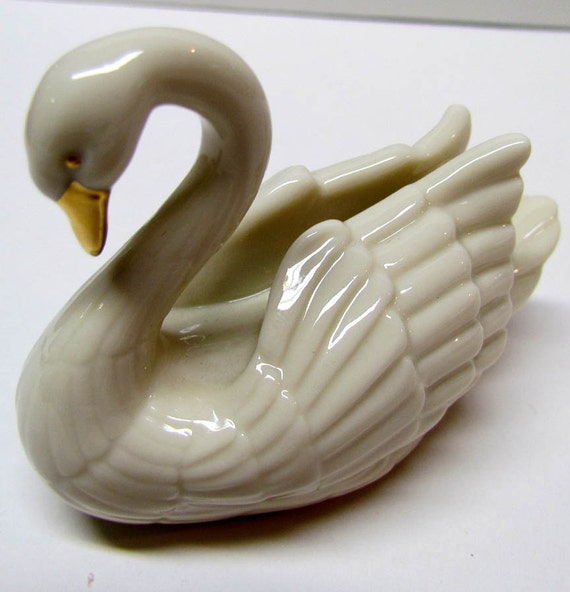 ceramic swan figurine