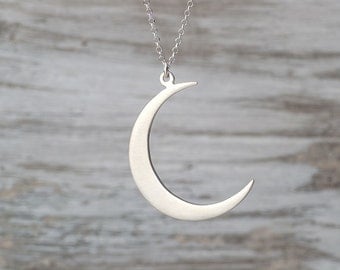 Crescent Moon Necklace Moon Necklace Silver Moon Pendant Sterling Silver Moon Jewelry Rose Gold Moon Necklace Birthday gift for women