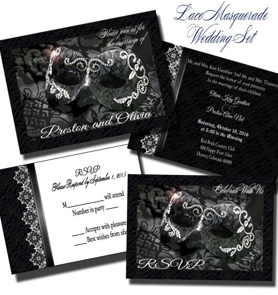 Masquerade Wedding Invitations 3