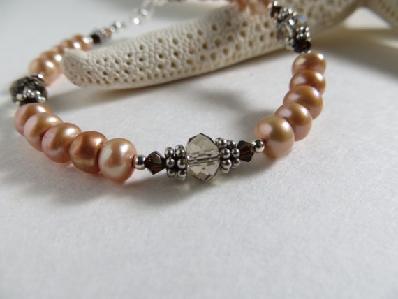 Golden Glow Swarovski Pearl Bracelet