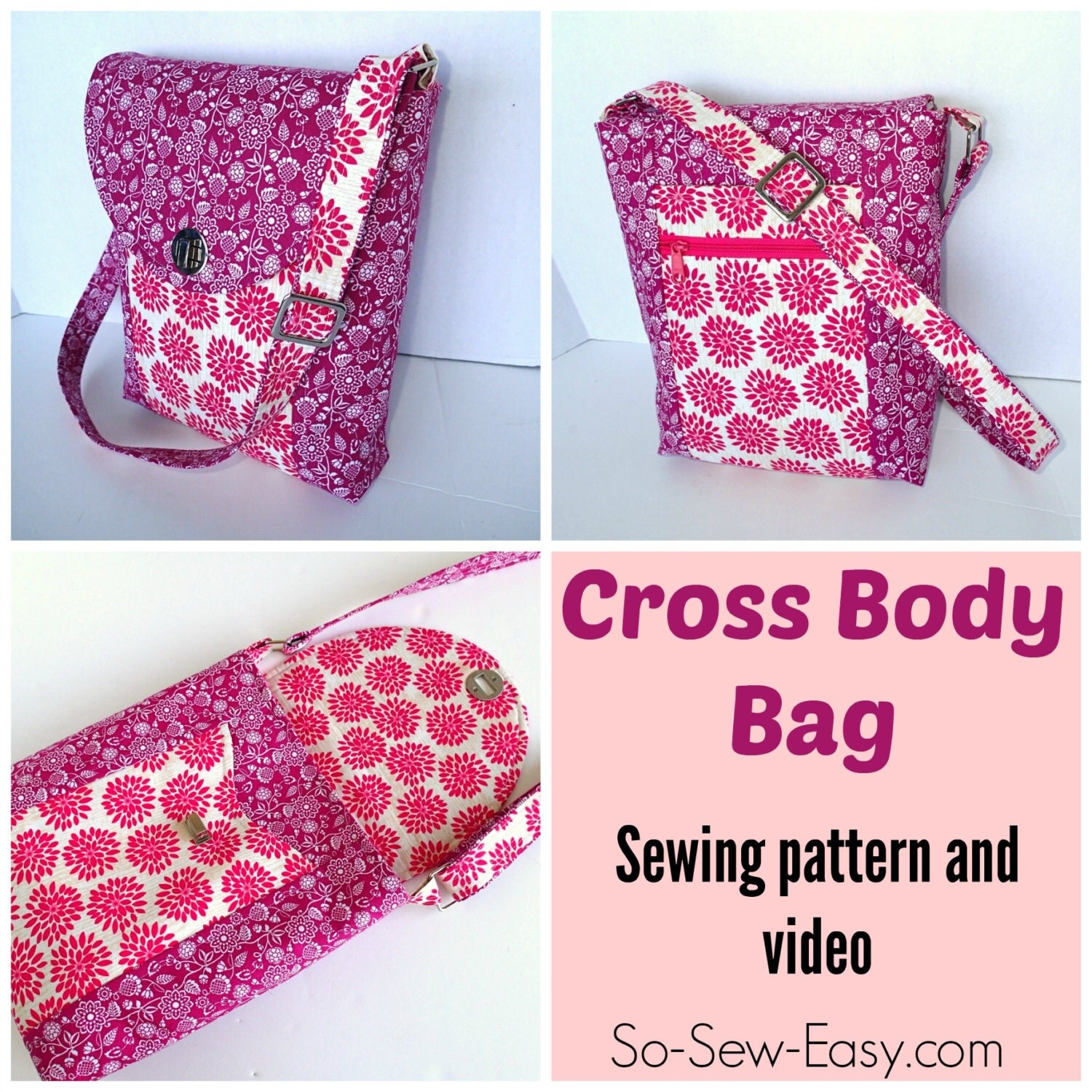 Cross Body Bag PDF Sewing pattern