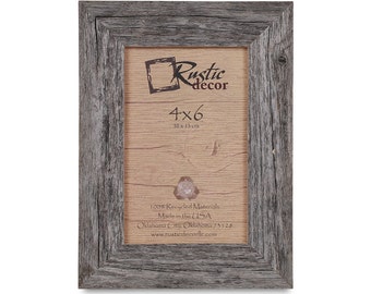 4x6-1.5" wide Rustic Barn Wood Standard Photo Frame