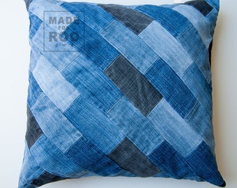 Items similar to Stanford Pillowcase-Denim Pillow Cover-Decorative ...