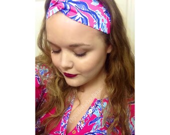 Yoga Wrap Headband Made with Lilly Pulitzer Fabric—New Summer and Resort ...