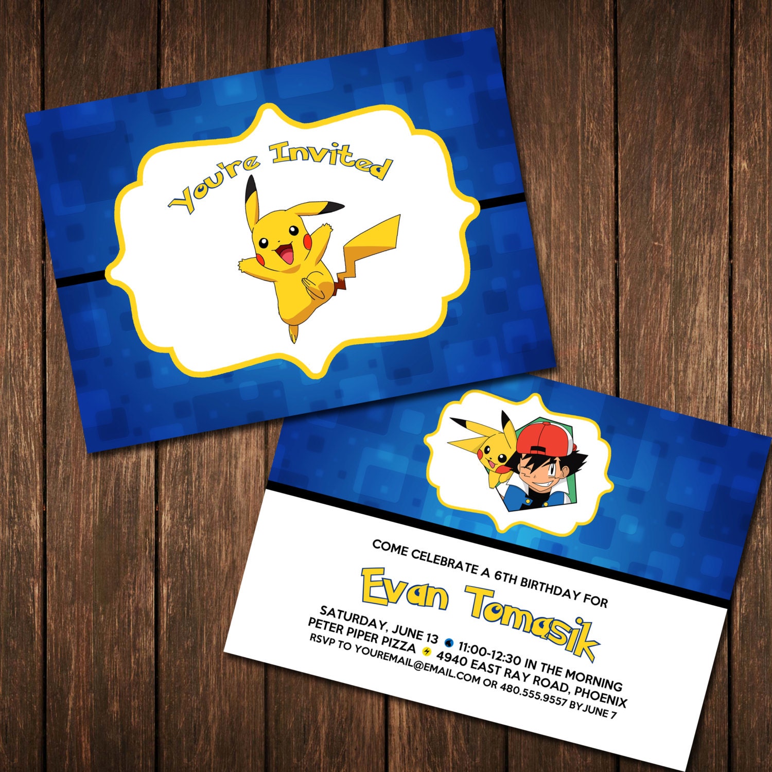 Pokemon Birthday Invitation by IfOnlyLolaLee on Etsy