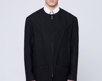 Mens Coat Mens Wool Coat Mens Black Coat Mens Long Coat Mens Winter Coat Mens Overcoat Minimalist clothing Mens raincoat Mens Jacket For men