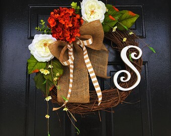 Fall wreath, personalized wreath, fall wreath, wreath for door, wreath for fall, fall decor, fall door wreath