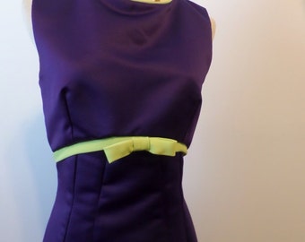 Vintage Audrey Hepburn Style Dress Purple