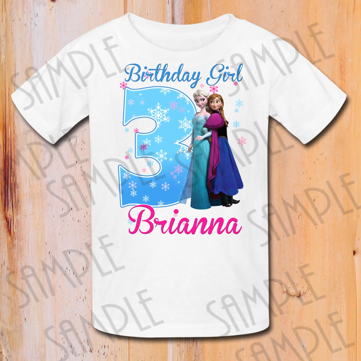 Tshirt Disney FROZEN Iron On Transfer Printable Birthday Girl