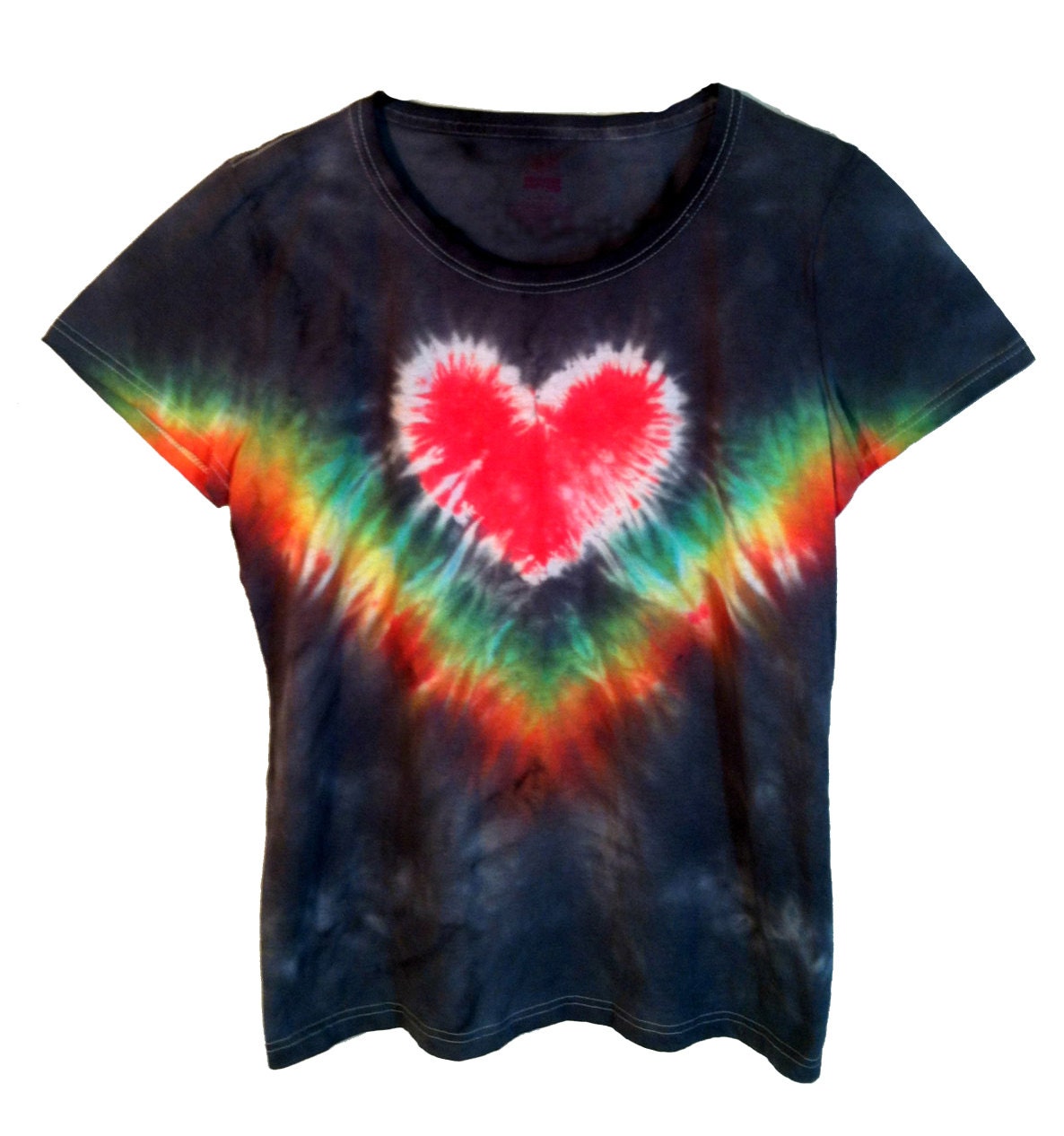 tie dye heart shirts