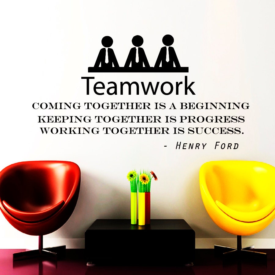 Wall Decals Teamwork Quote Decal Vinyl Sticker Henry Ford