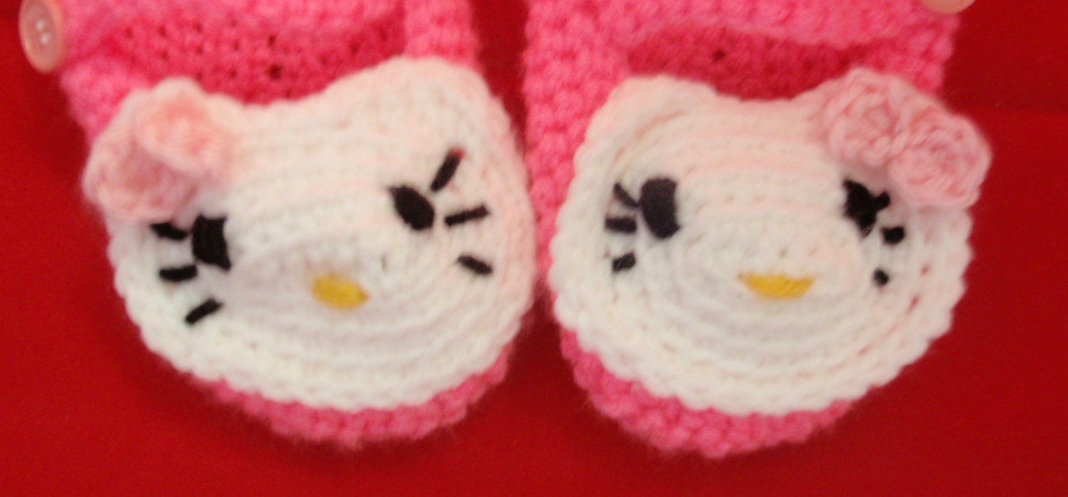 Hello Kitty Slippers Pink Toddler slippers Childrens by Emmakays