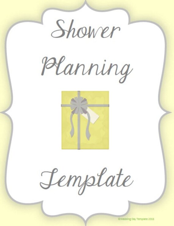 PRINTABLE Shower Planning Template