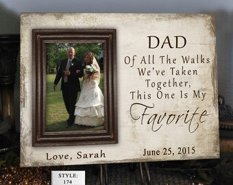 FAV/DAD Father of the Bride Gift Favorite Walk Bridal Wedding Frame Personalized Custom Bridal Frame Wedding Gifts for Dad Picture Frame