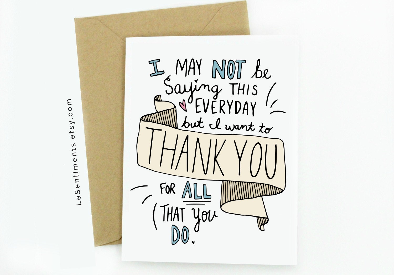 Cute Thank You Greeting Card Thank you For All That You Do