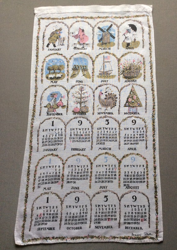 clearance-vintage-1959-linen-calendar-tea-towel-with