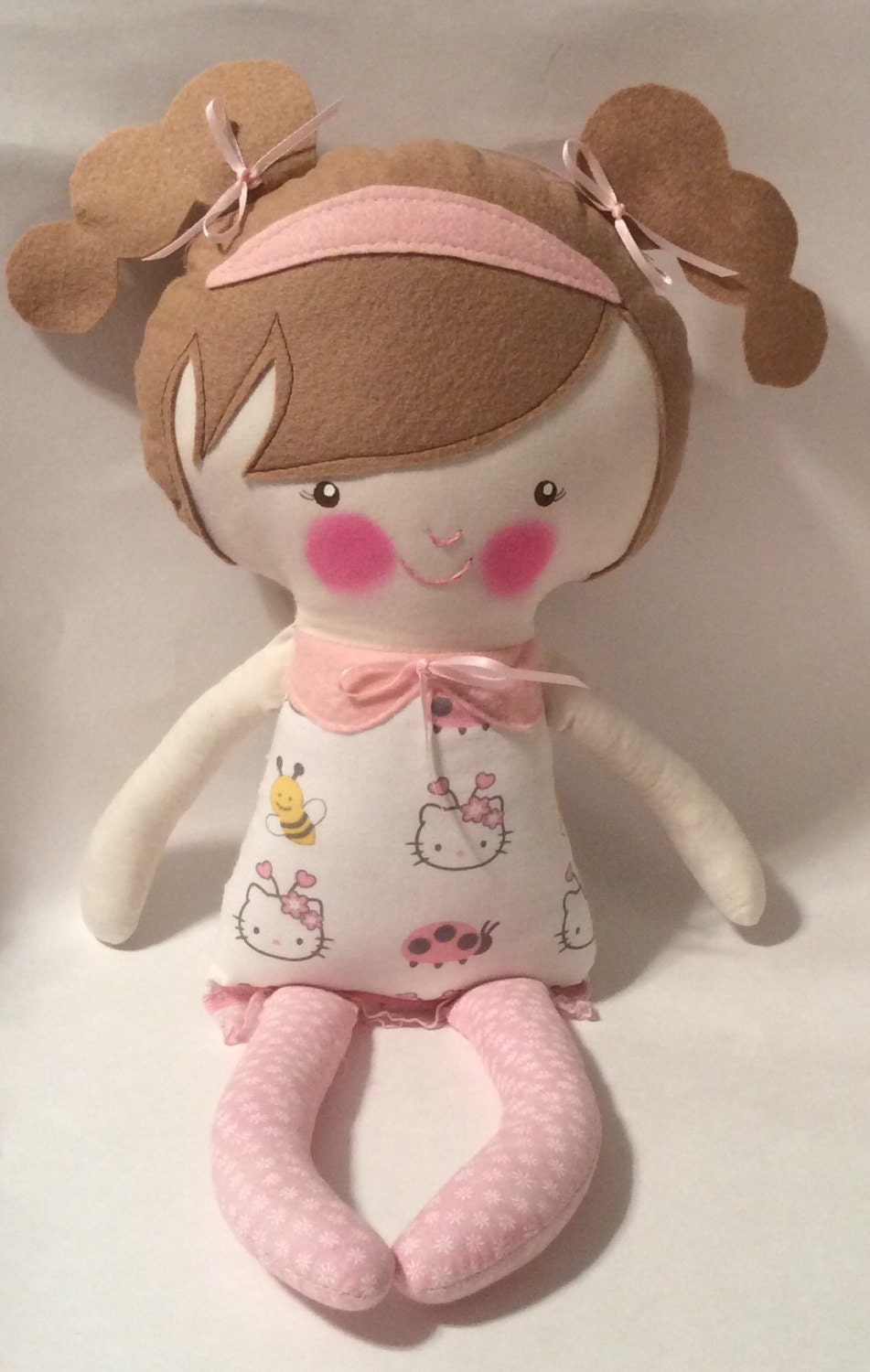 Handmade Girl Cloth Doll 18.5 Yasmine Plush Softie Rag