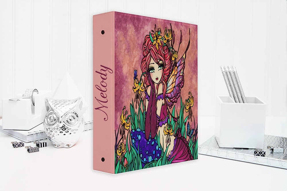 Personalized 3 ring binder binder organizer by PaperKStudios