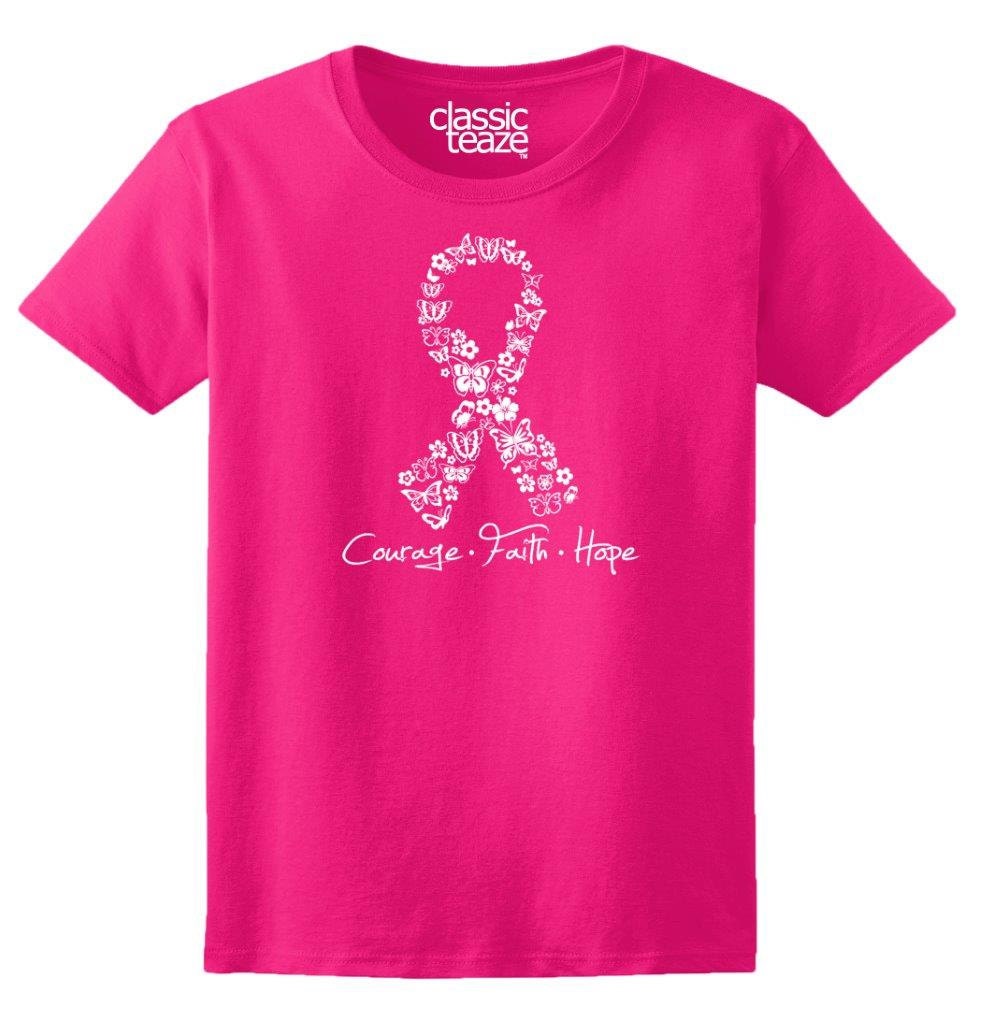 Breast Cancer Shirt Pink Ribbon Shirt Awareness Shirt Courage 