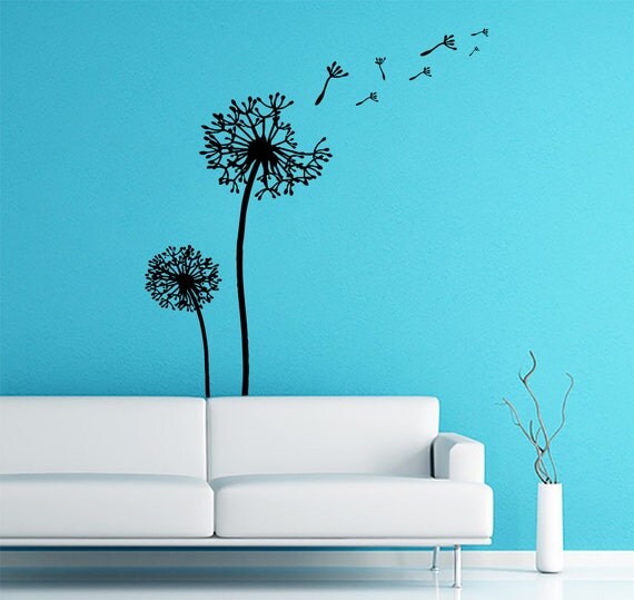 Wall Decals Dandelion Flower Decal Vinyl Sticker by CozyDecal