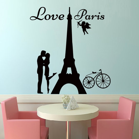 Jual Wall Sticker I Love Paris - Stiker Dinding Murah