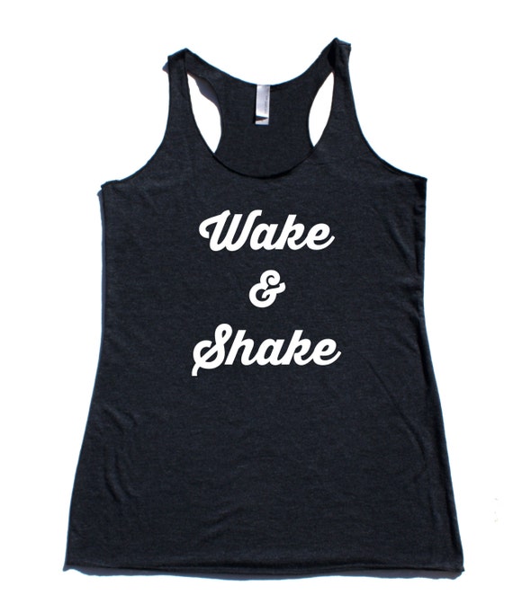 Wake & Shake Barre Tank XS XL Vintage Black by Sweatyselfie