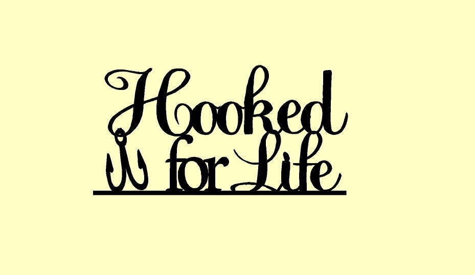 Hooked for Life Cake Topper with Hooks. Best by TheCelticLaser