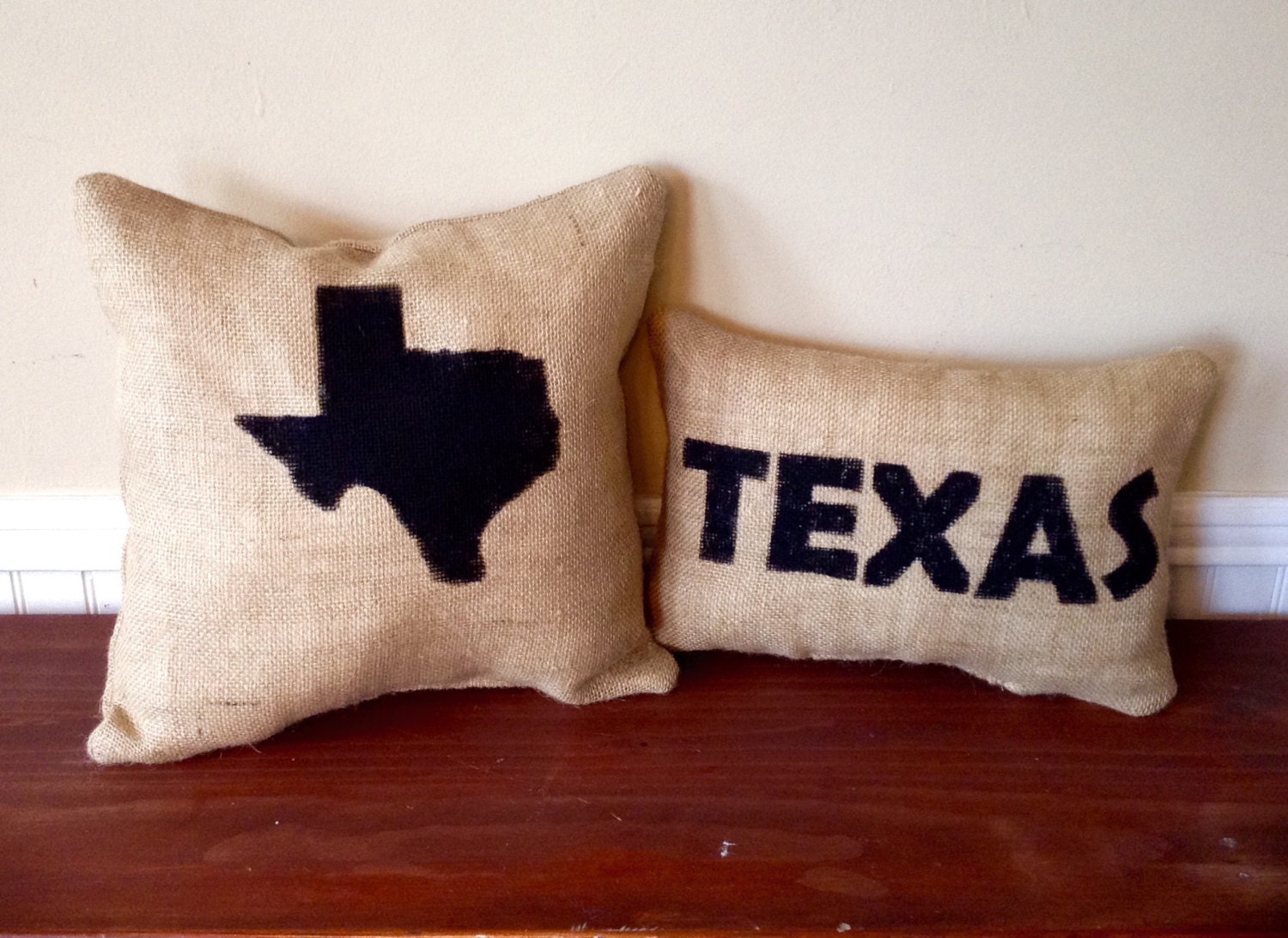 State of Texas Decorative Burlap Pillow Set by ...