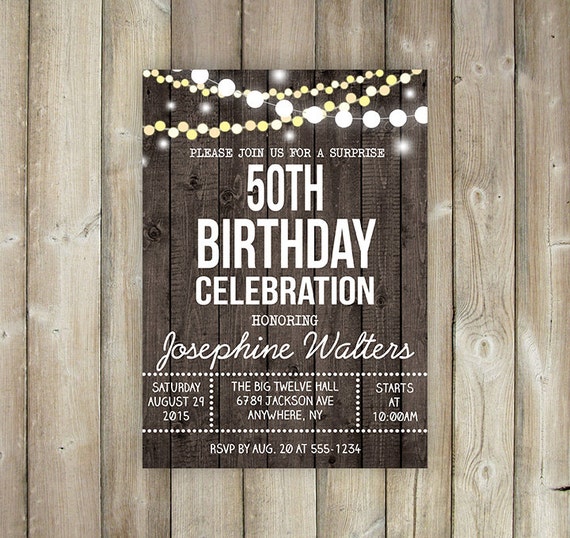 Rustic Birthday Invitations 5