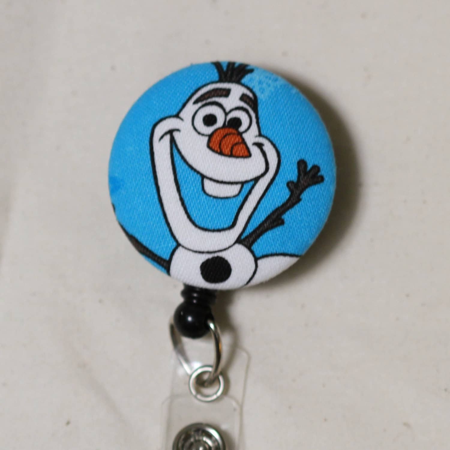 Disney Olaf retractable badge reel Fabric ID by TrinketsbyThao