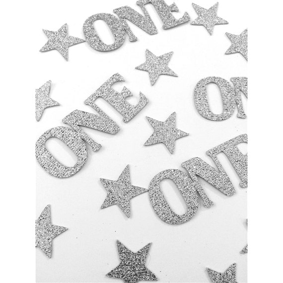 Deluxe Silver Star Birthday confetti by PartyPerfectBoutique