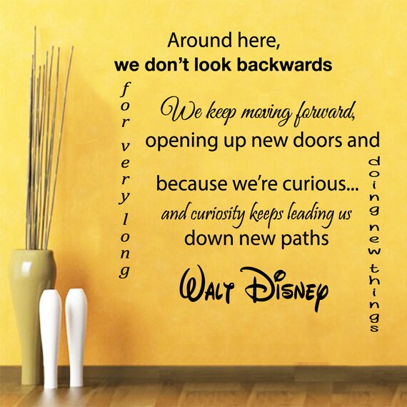 Disney Wall Decal Quote We Keep Moving Forward by