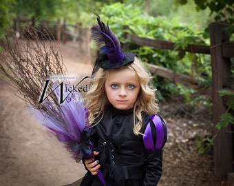 Witch Broom Costume Accessory, Witch Broomstick, Halloween costume for Wicked Witch of the West,Oz Costume Accessory for Halloween girls