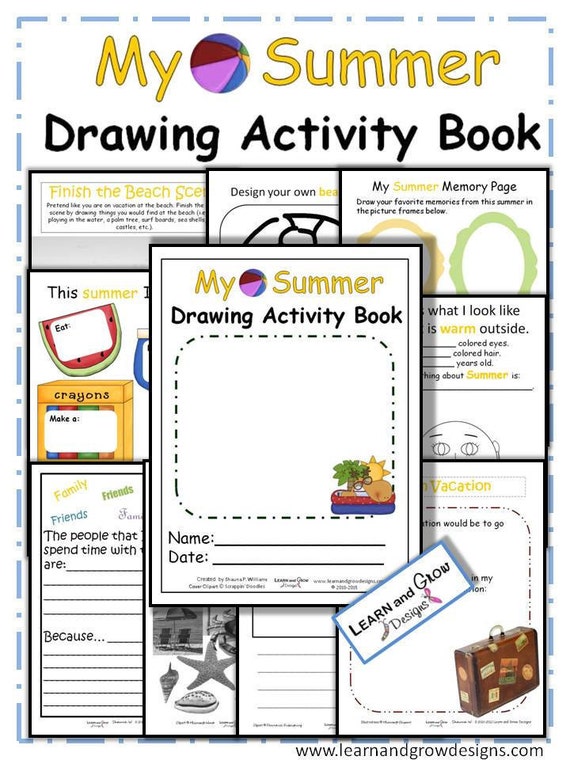 Download My Summer Drawing Writing and Activity Book for Kids