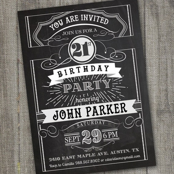 Male 21St Invitations 9