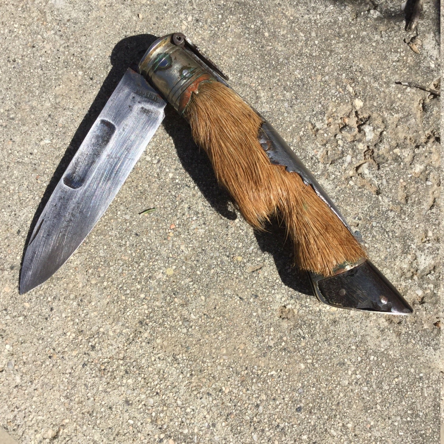 Vintage deer Hoof pocket knife. LARGE by AntiqueJewelrySupply