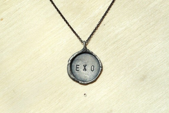 Kpop EXO Necklace EXO Handstamped Necklace Personalized