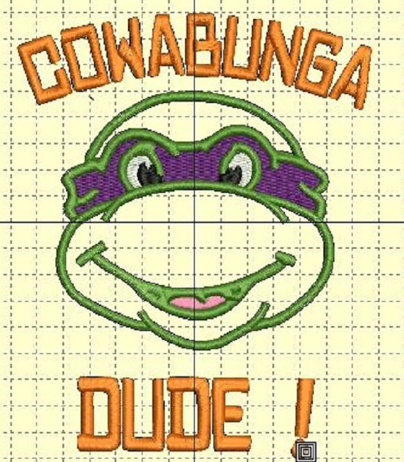 Cowabunga Dude Ninja Turtle Applique
