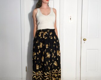 90’s 00’s Chestnut Brown Tencel Maxi Skirt by L.l.bean main image 0