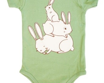 Organic Baby Clothes Woodland Baby Girl Clothing Bunny Baby Girl Clothes Bunny Baby Boy Clothes Easter Onsie Baby Clothing - Baby Onsies